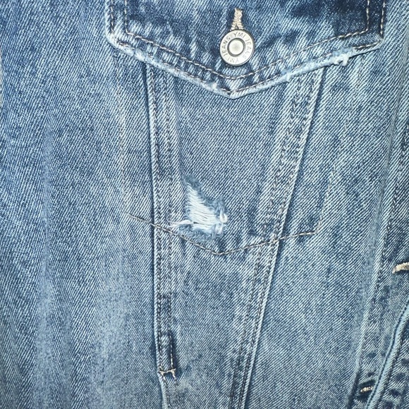 YMI Denim Distressed Jacket Women Juniors - Size L - Picture 4 of 4